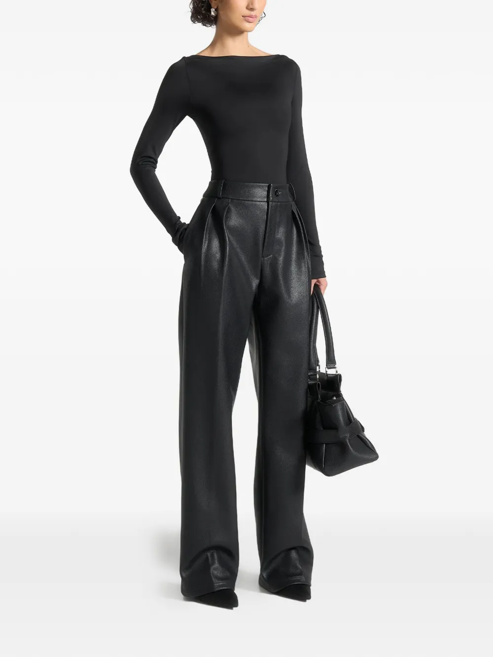 Manière De Voir Éva long-sleeve body - Zwart