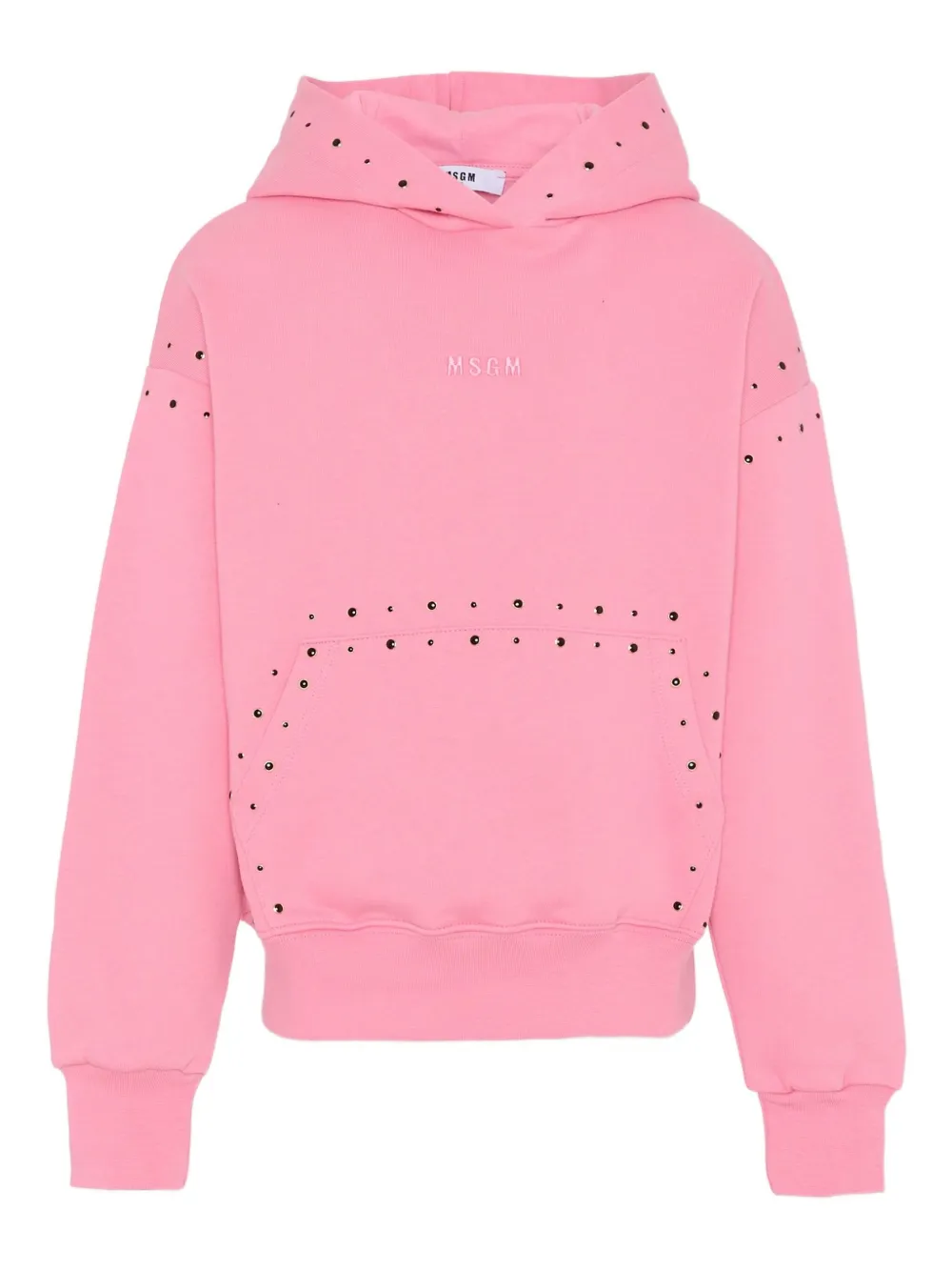 MSGM Kids hoodie con apliques | rosado | Image 1