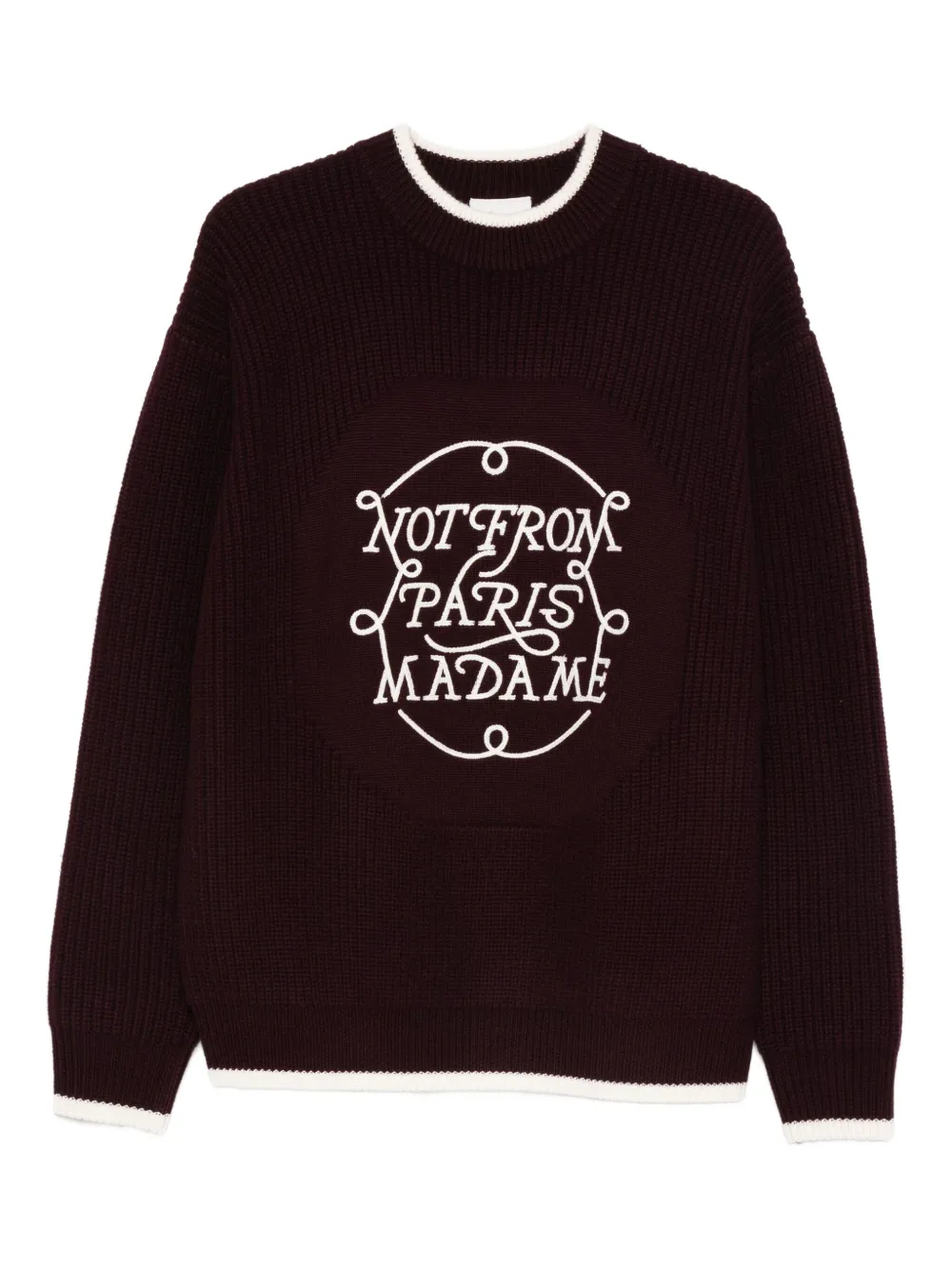 Drôle De Monsieur embroidered sweater - Rot