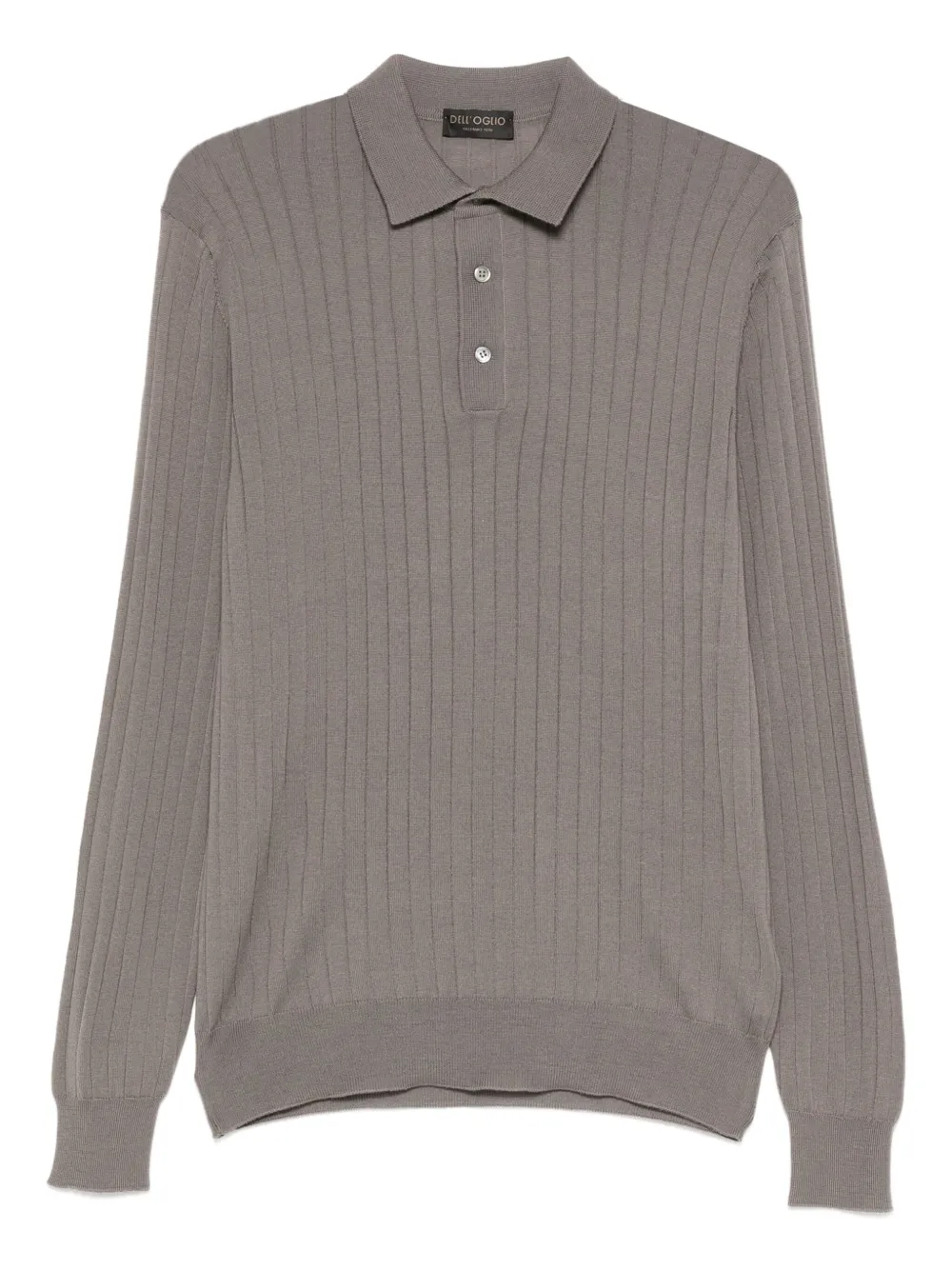 Dell'oglio リブ ポロシャツ - グレー
