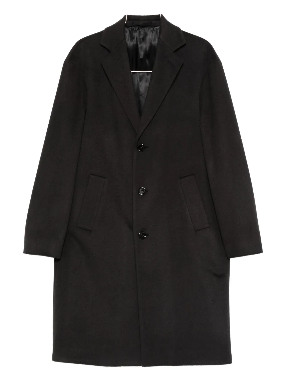 Lardini button pocket coat | Black | Image 1