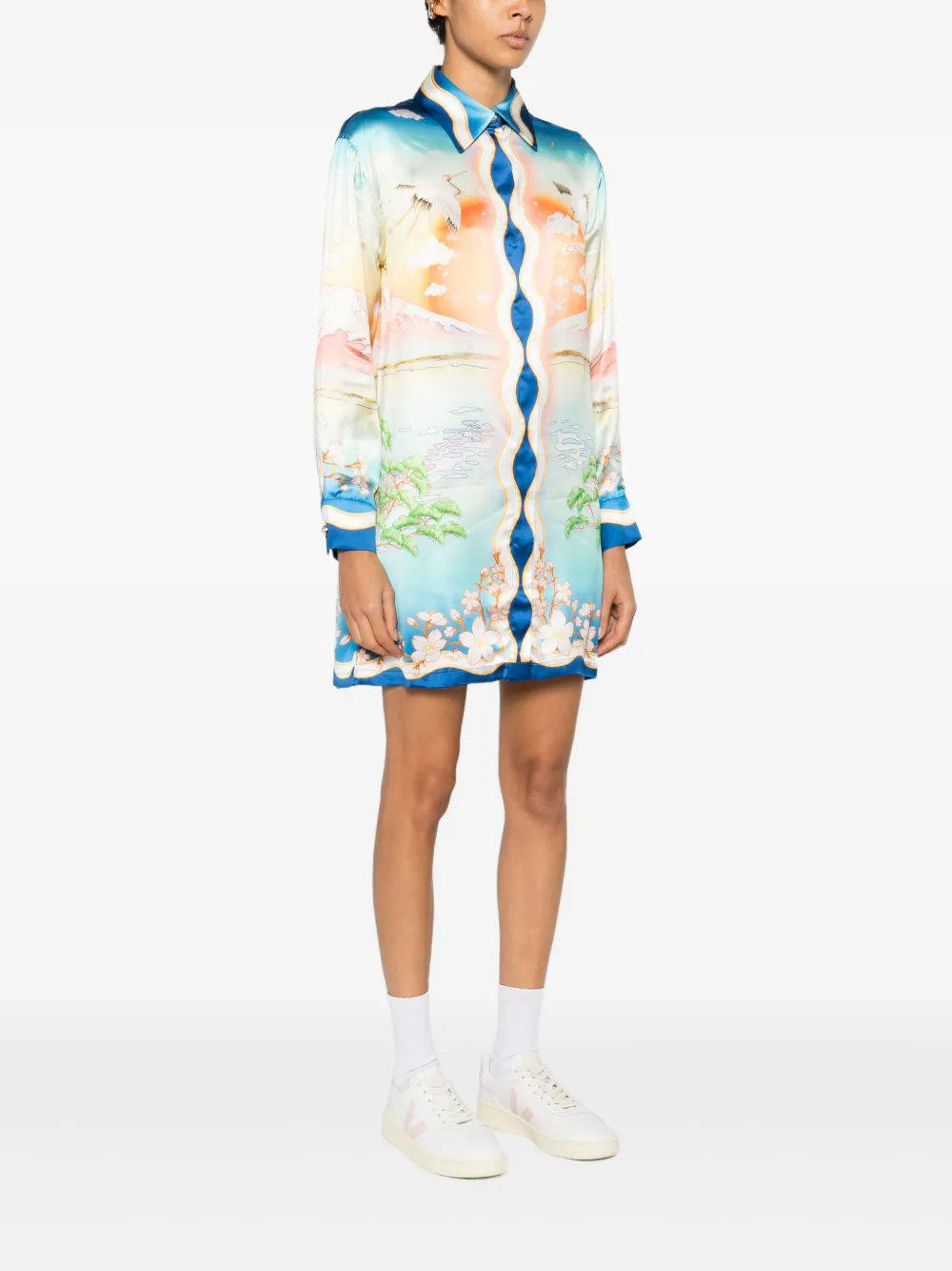 Casablanca Midi-jurk met print Blauw