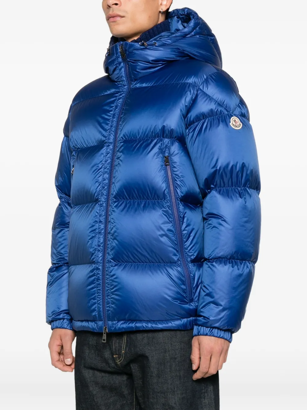 Moncler Donsjack met capuchon Blauw