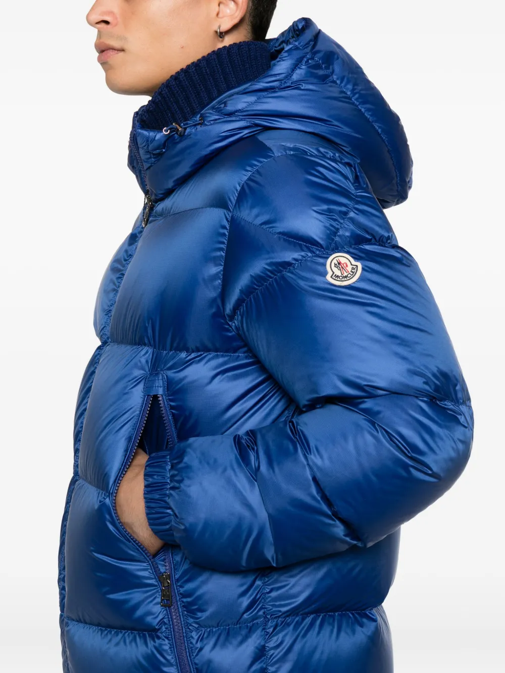Moncler Donsjack met capuchon Blauw