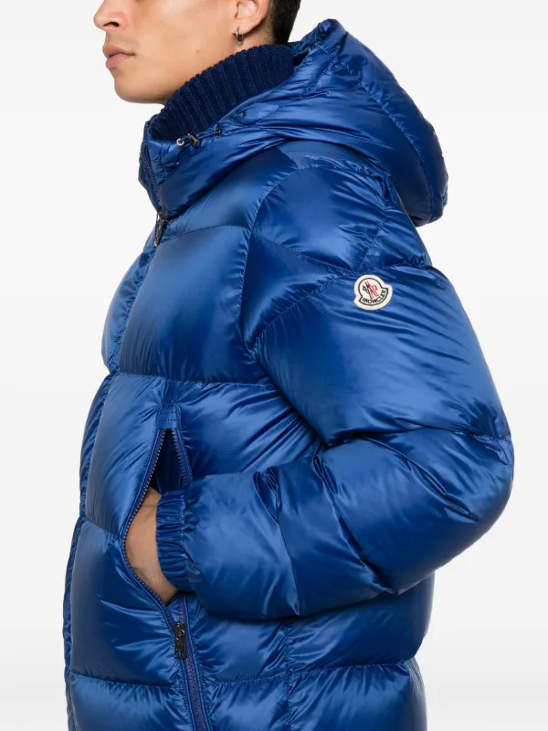 Moncler Jaqueta Matelassê Com Capuz | Azul | FARFETCH BR