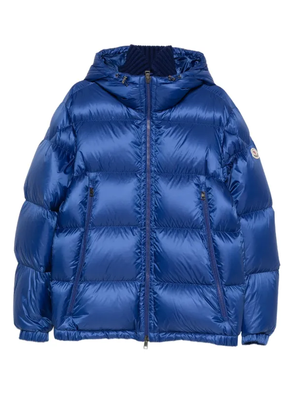 Moncler Jaqueta Matelassê Com Capuz | Azul | FARFETCH BR