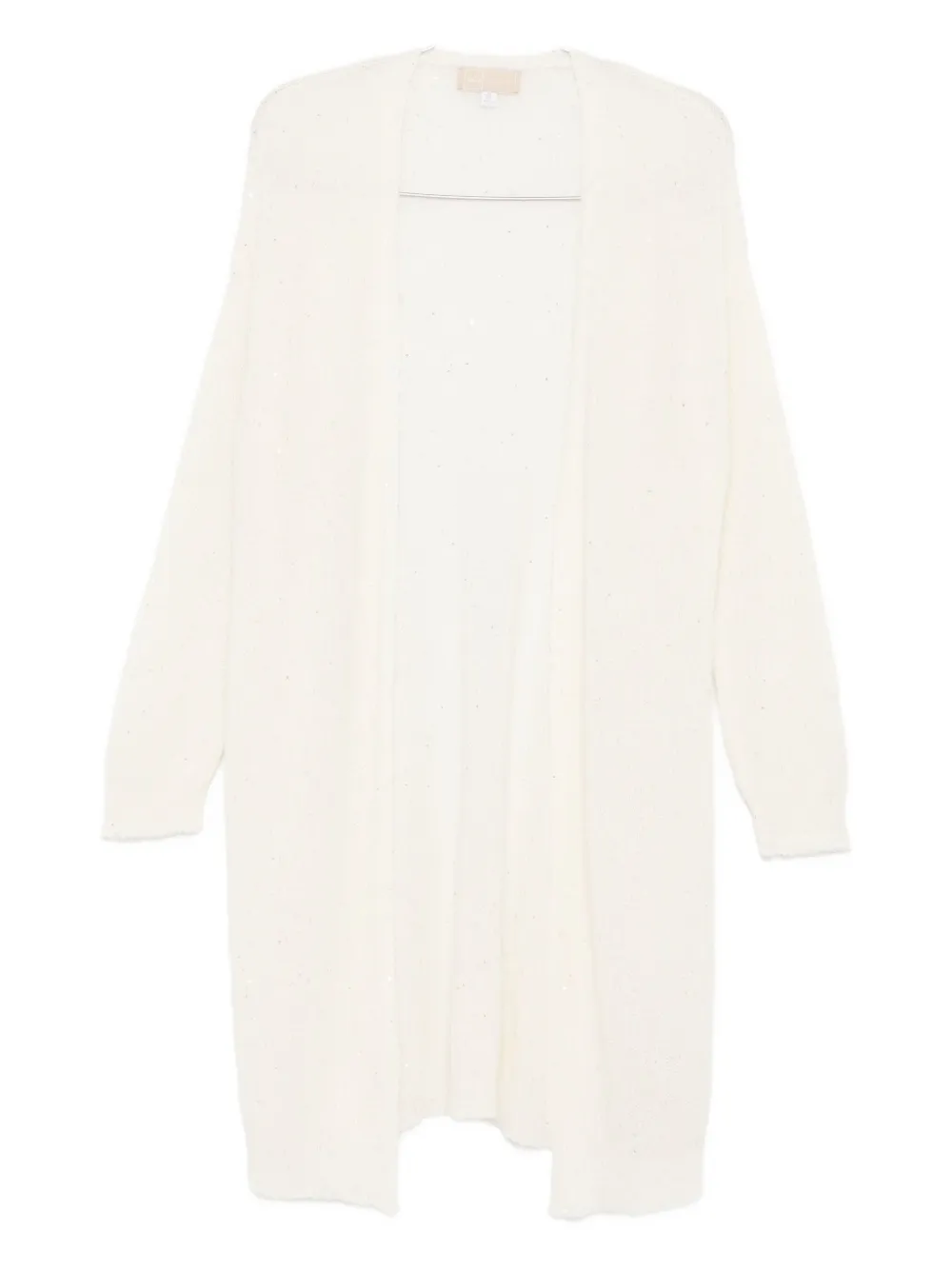 120% Lino Linen Long Cardigan In White