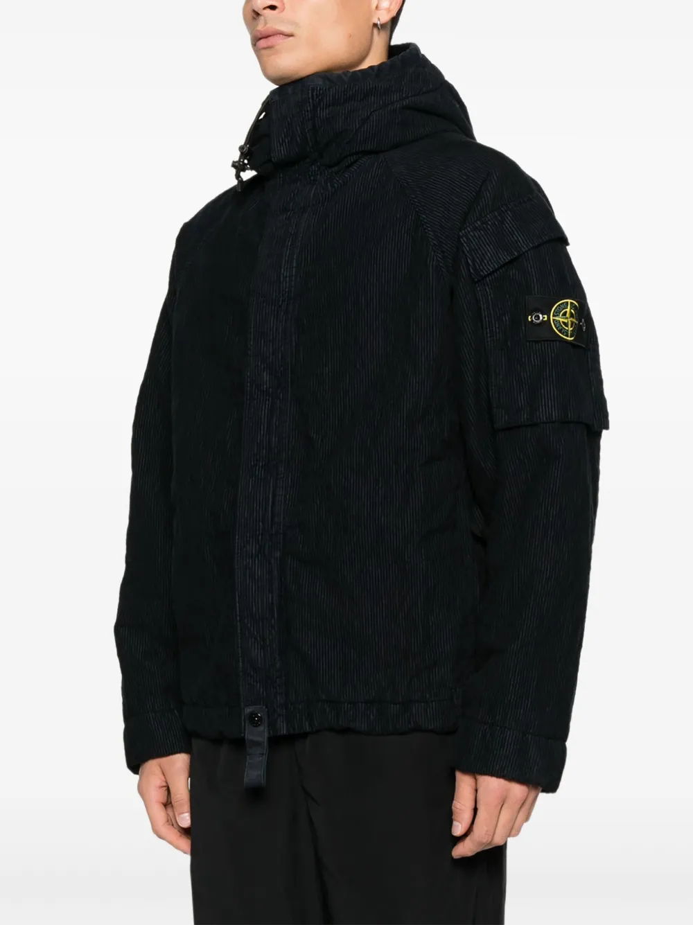Stone Island Jack met capuchon Zwart