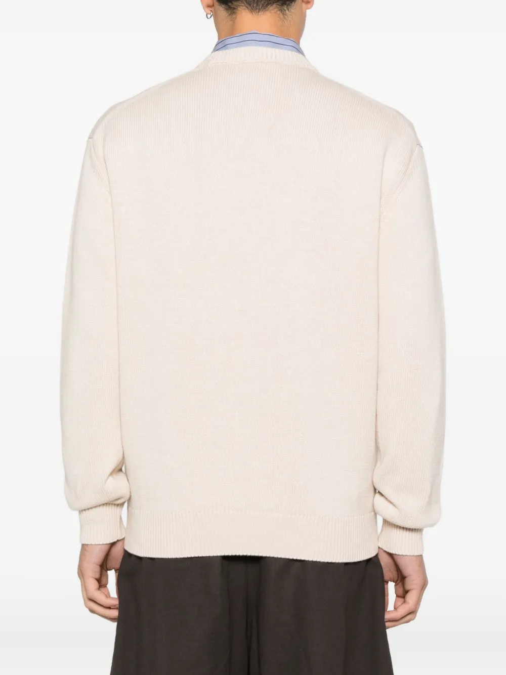 Drôle De Monsieur Trui met print Beige