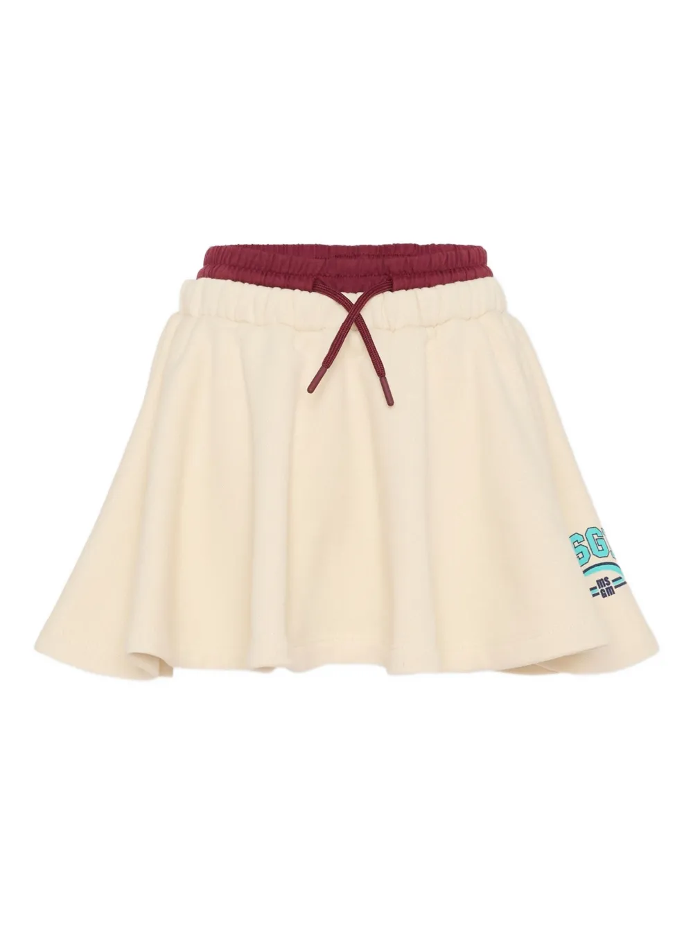 MSGM Kids drawstring logo-print skirt | Neutrals | Image 1
