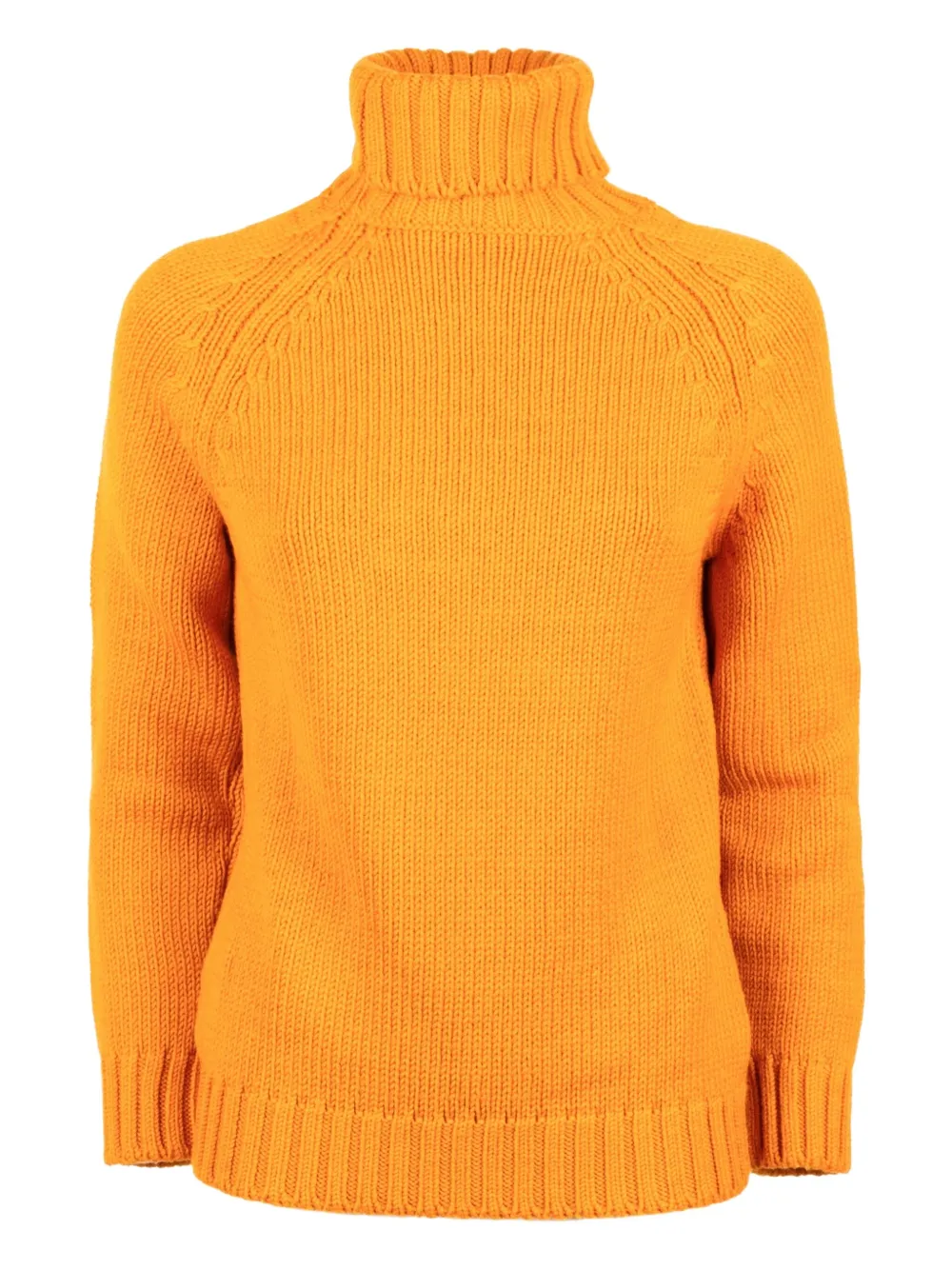 Base Milano Roll-neck Sweater In Orange