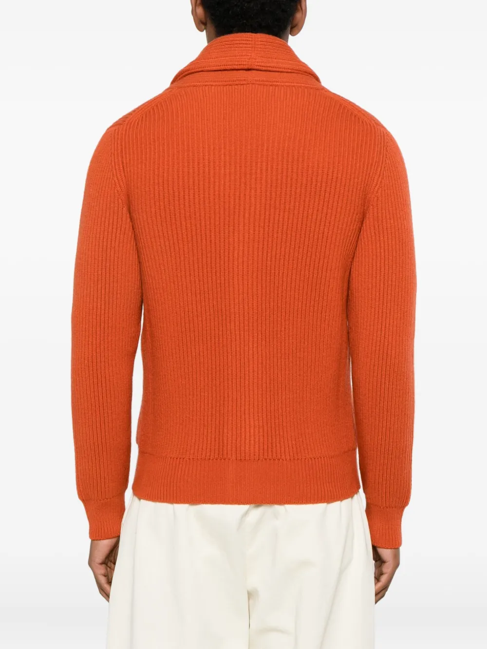 Mcgeorge Button-up Shawl-lapel Cardigan In Orange