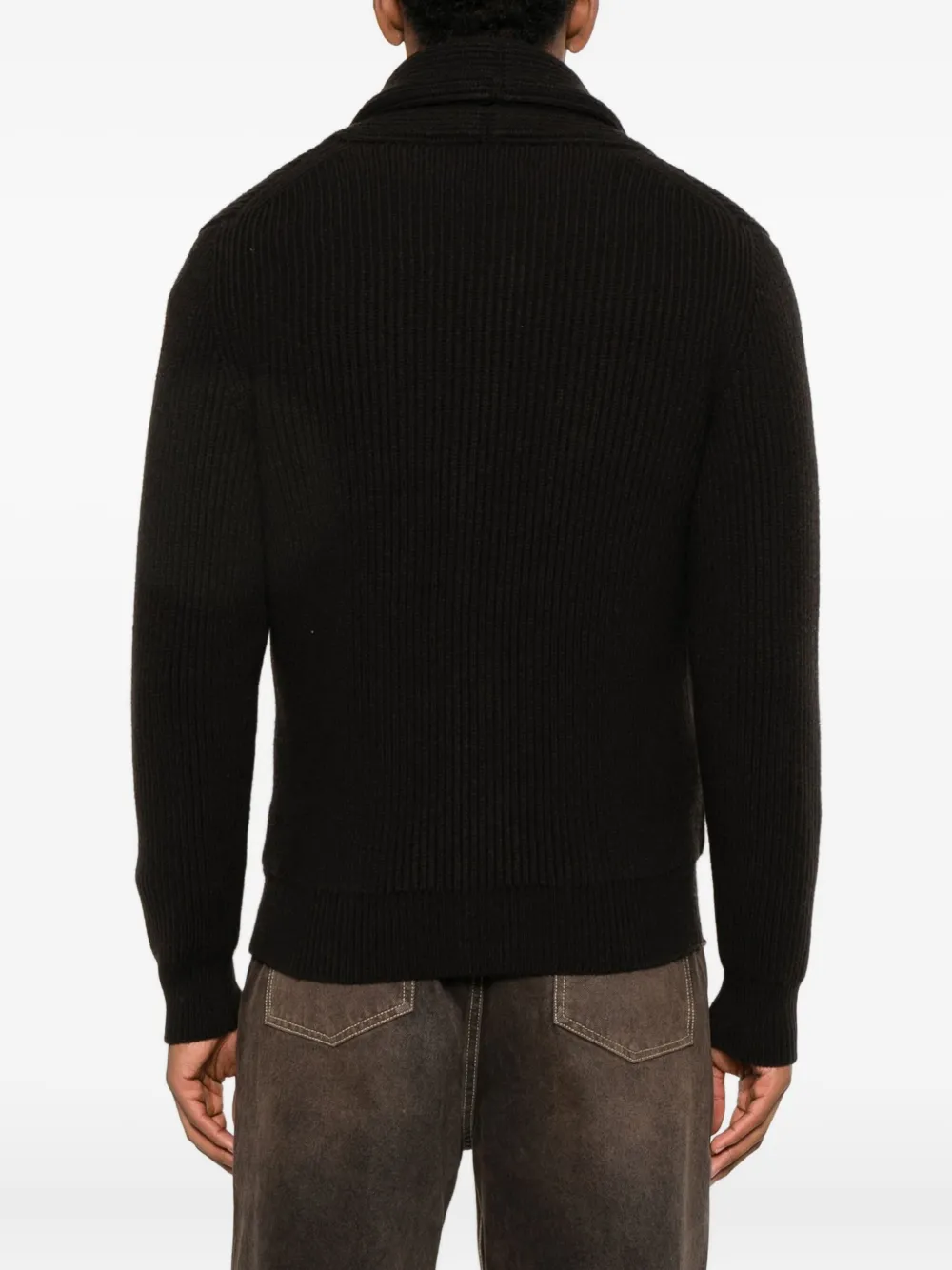 Mcgeorge Button Shawl-collar Cardigan In Black