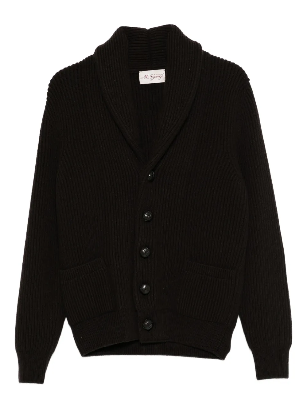 McGeorge cárdigan con botones y cuello esmoquin | marrón | Image 1