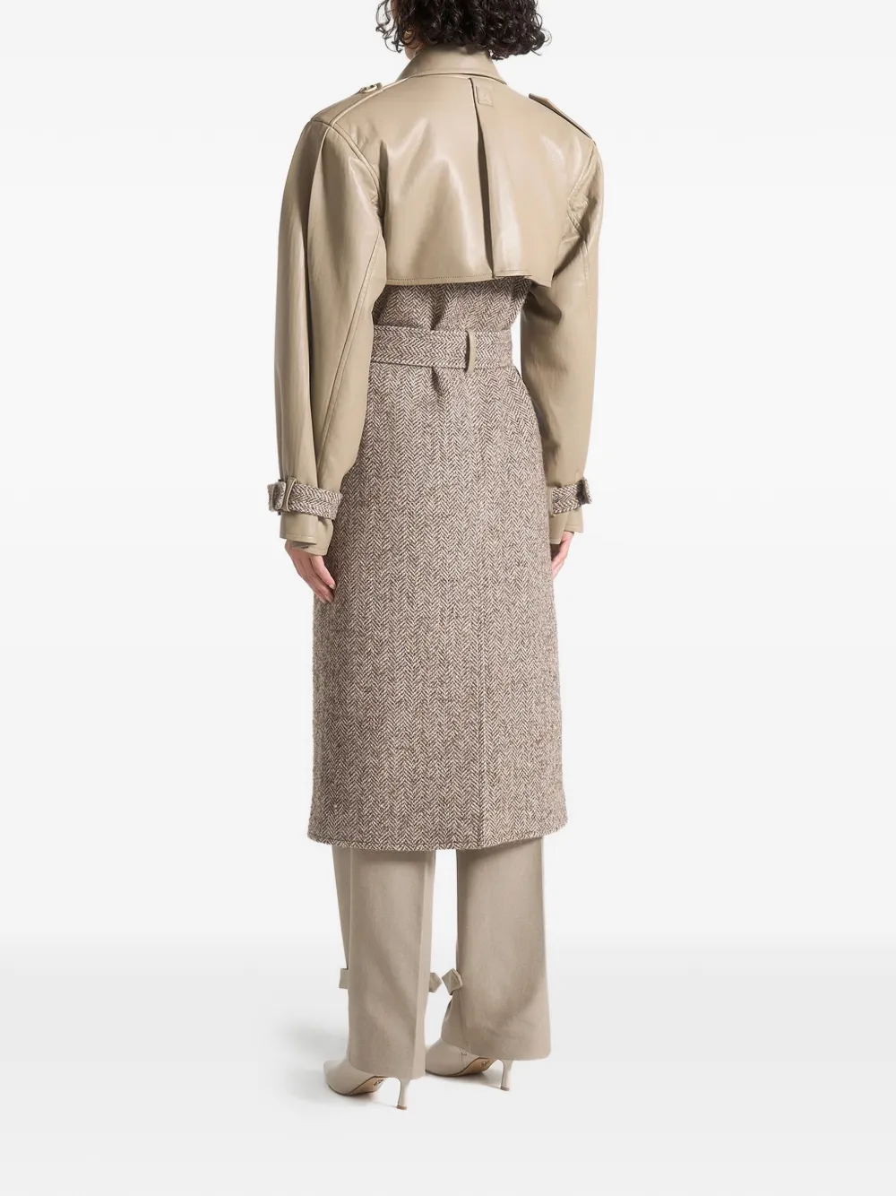 Manière De Voir Carina double-breasted trench coat Beige