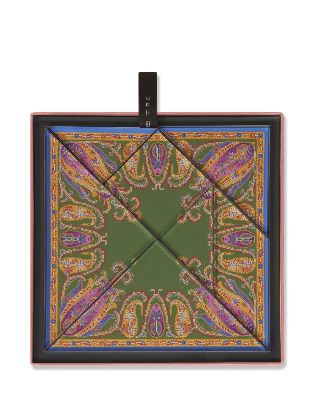 ETRO HOME Tangram à motif cachemire (20 cm x 20 cm) | vert | Image 1