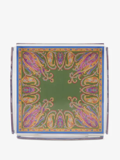 ETRO HOME paisley square tray (4.5cm x 17cm)
