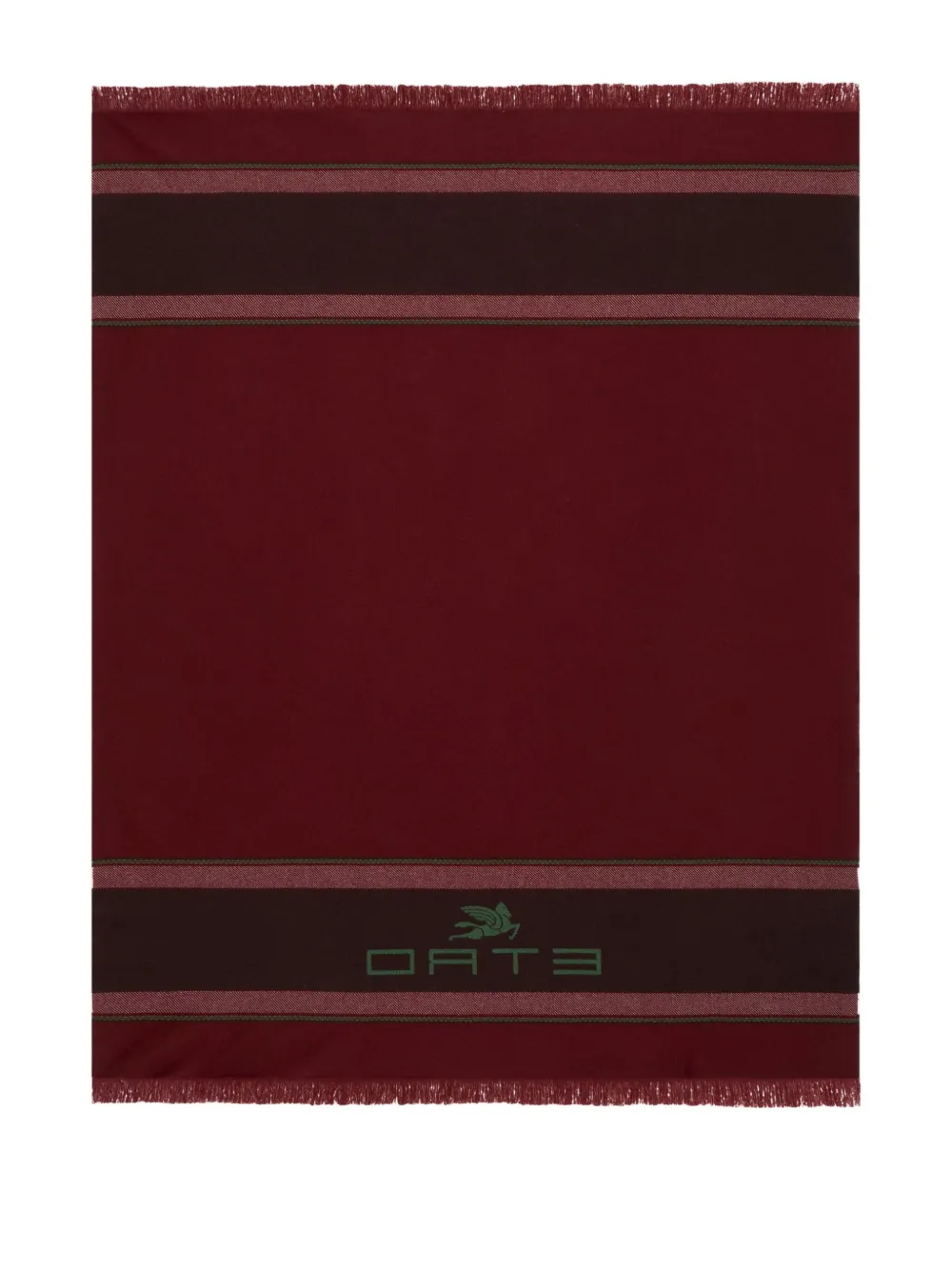 Etro Home Logo-detail Throw Blanket (180cm X 140cm) In Burgundy