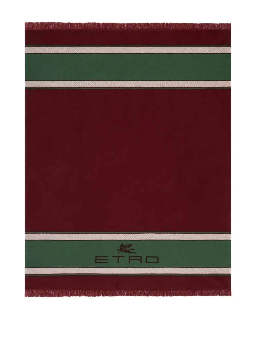 Etro Home Logo-detail Throw Blanket (180cm X 140cm) In Burgundy