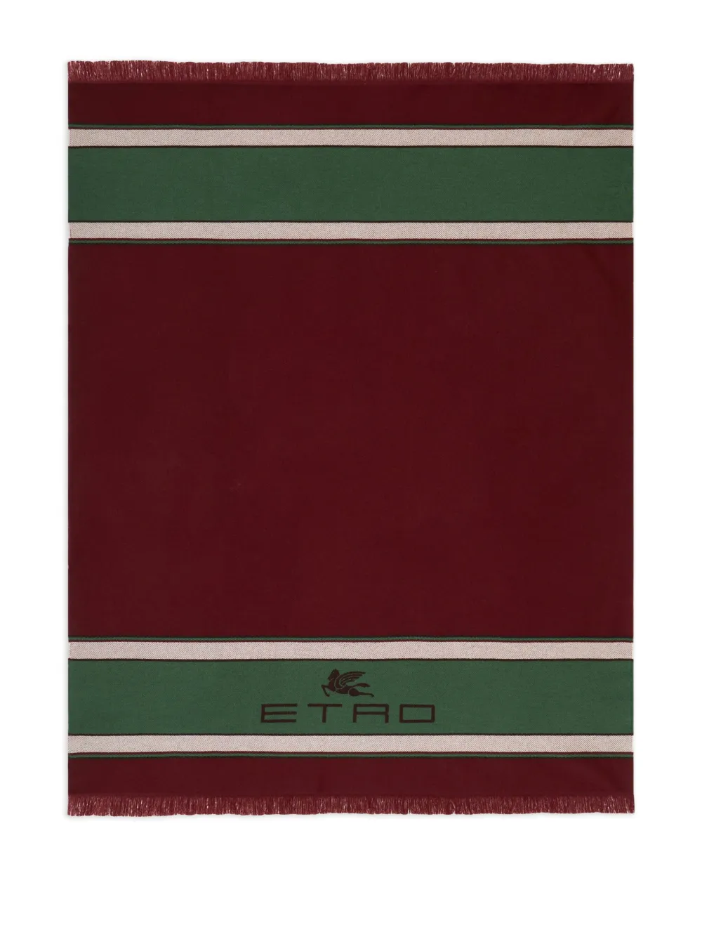 ETRO HOME ロゴ スローブランケット 180cm x 140cm | レッド | FARFETCH JP