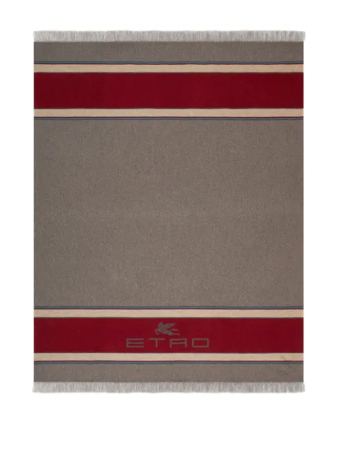 ETRO HOME striped logo-detail throw blanket (180cm x 140cm)