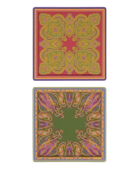 ETRO HOME printed coasters (set of two)