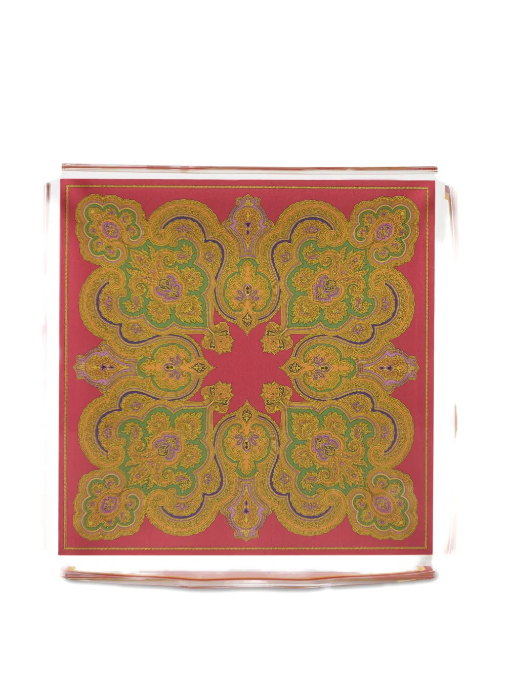 Etro Home Mandala Square Tray (4.5cm X 17cm) In Multi