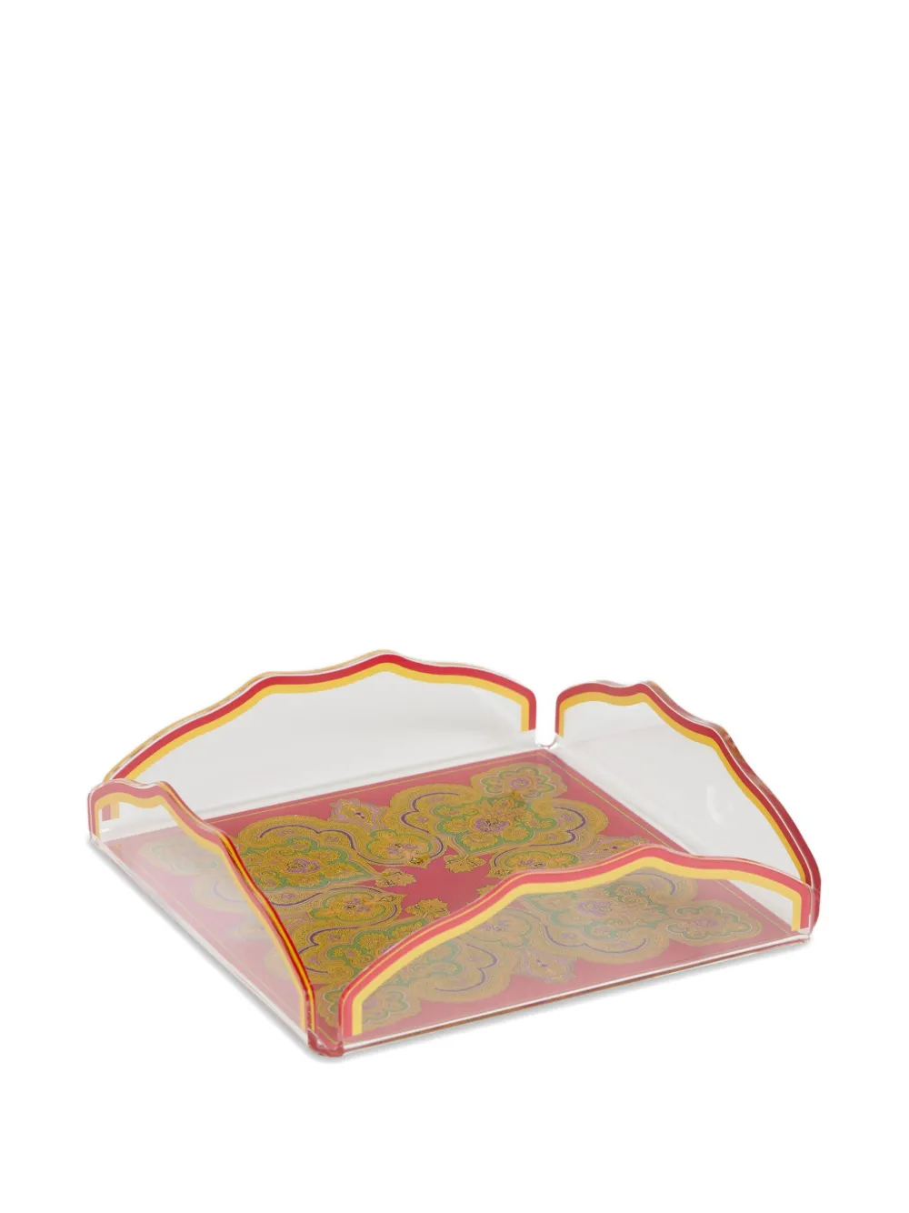 Etro Home Mandala Square Tray (4.5cm X 17cm) In Multi