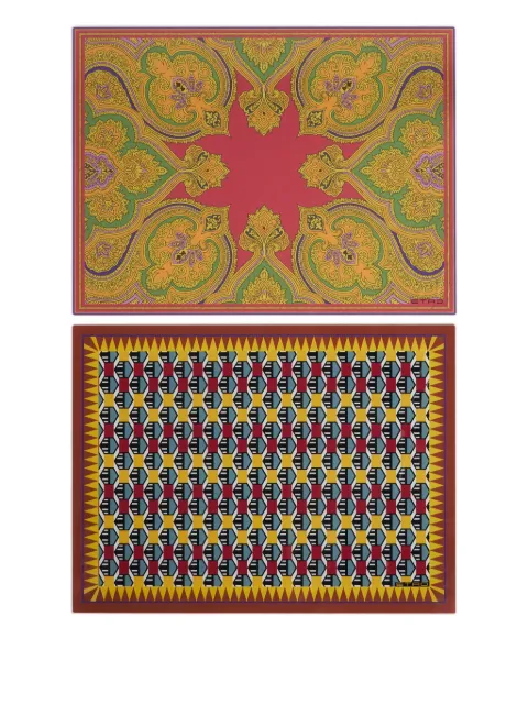 ETRO HOME patterned chargers (set of two)