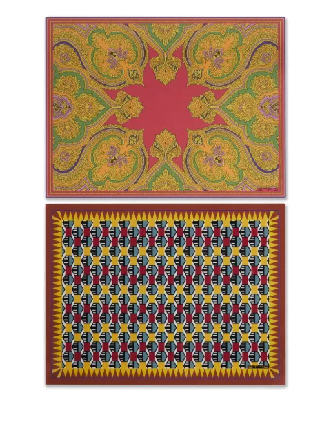 ETRO HOME patterned chargers (set of two)