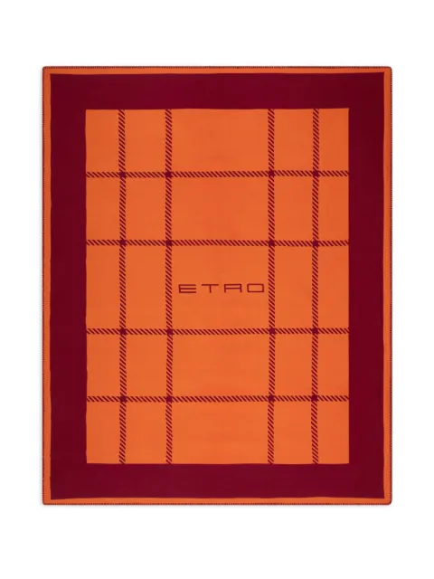 ETRO HOME チェック スローブランケット 190cm x 140cm