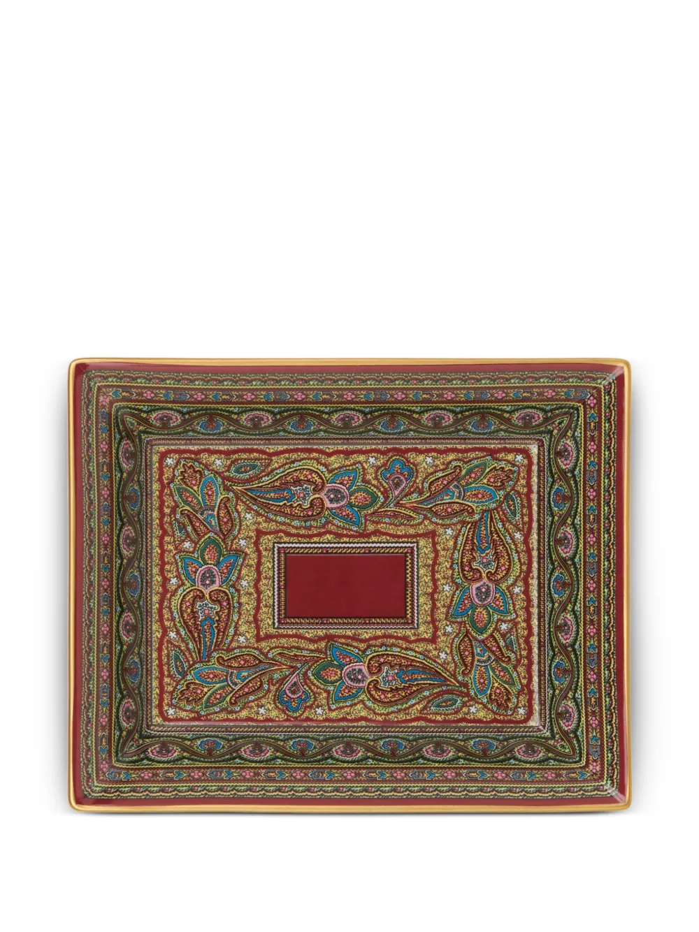 ETRO HOME paisley porcelain tray (20cm x 16cm x 4xm) | Red | Image 1
