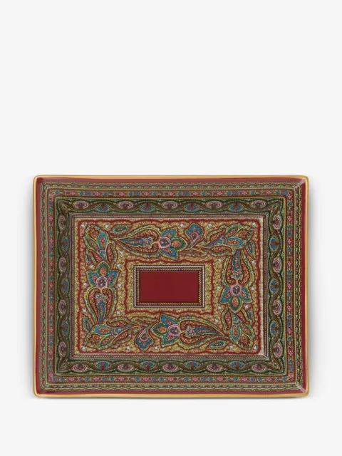ETRO HOME paisley porcelain tray (20cm x 16cm x 4xm)