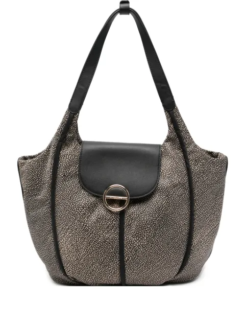 Borbonese large Cottage flap pattern tote bag