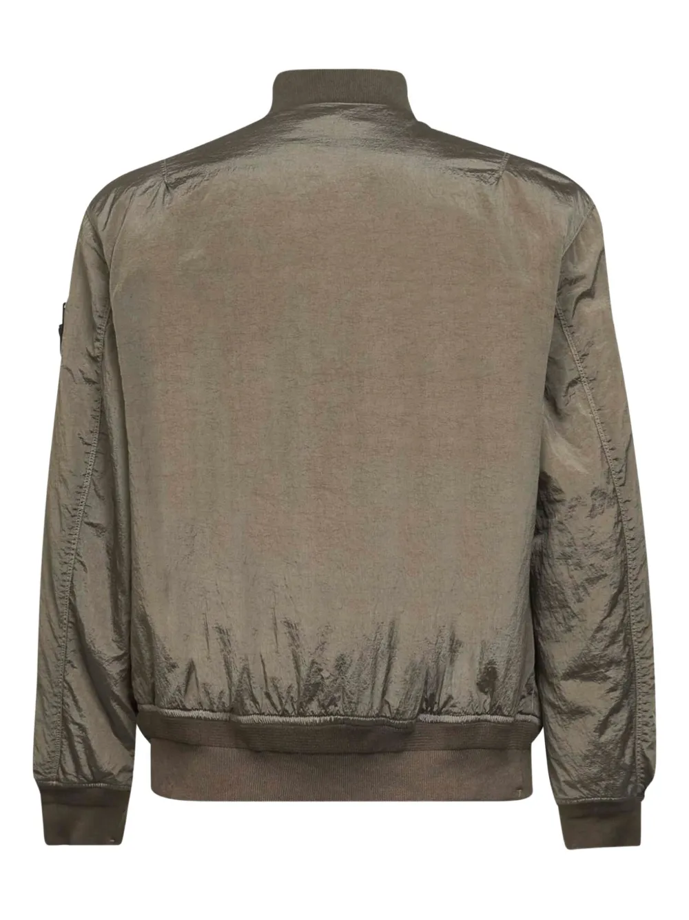 Stone Island Green Iridescent Nylon Metal Bomber Jacket In Green