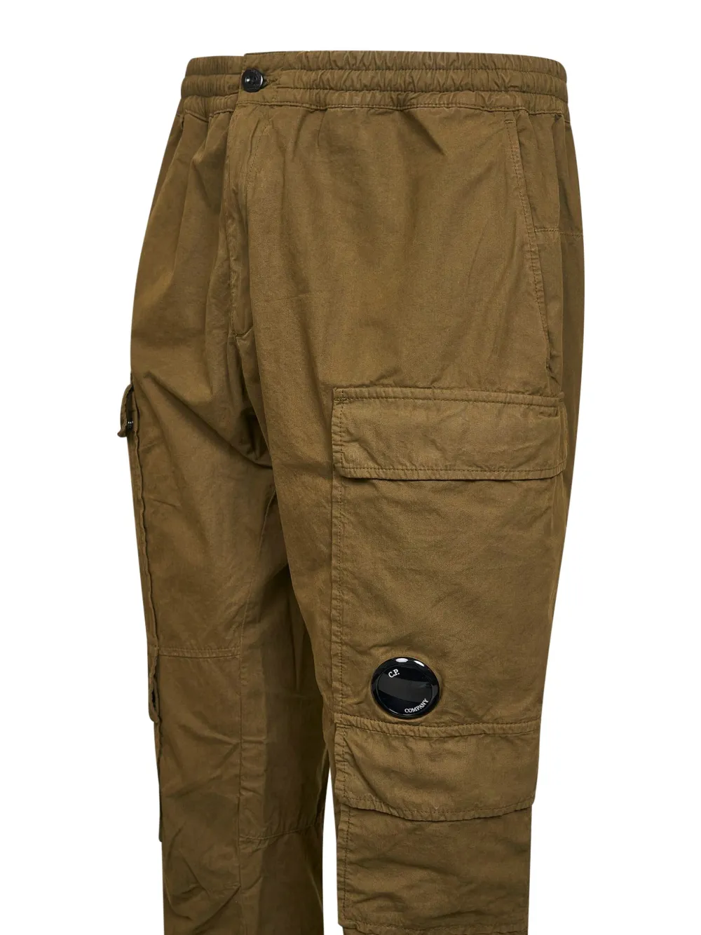 C.P. Company Elastische cargo broek met trekkoord Bruin