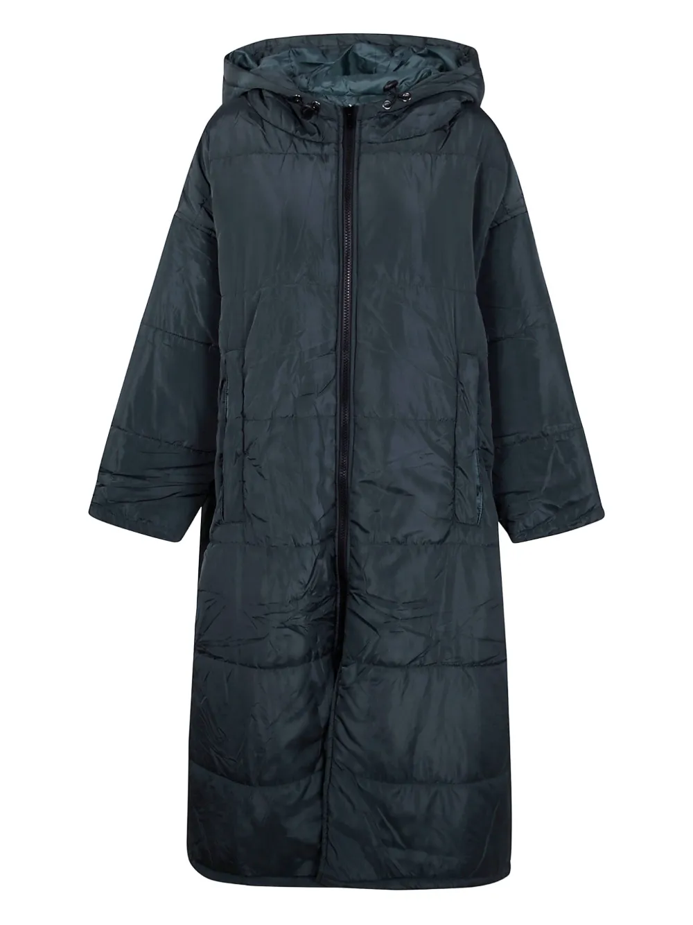 Sittingsuits Hooded Quilted Coat In Animal Print