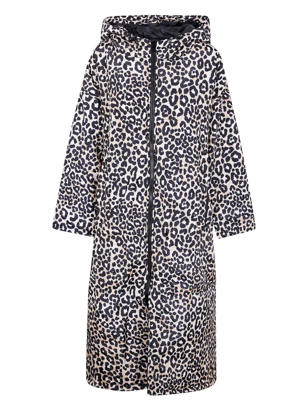 SITTINGSUITS hooded animal-print coat | Neutrals | Image 1