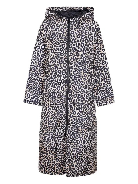 SITTINGSUITS hooded animal-print coat