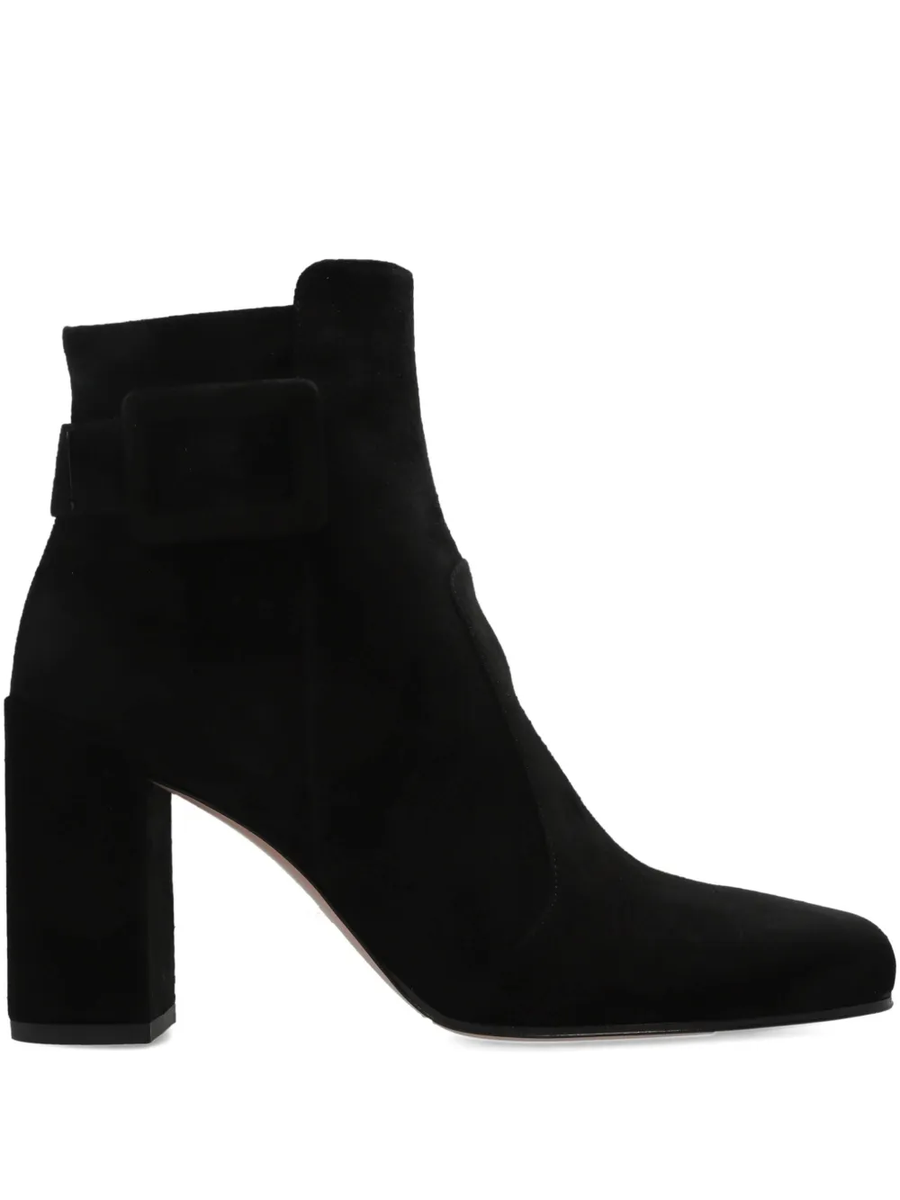 Roger Vivier 85mm buckle block heel boots | Black | Image 1