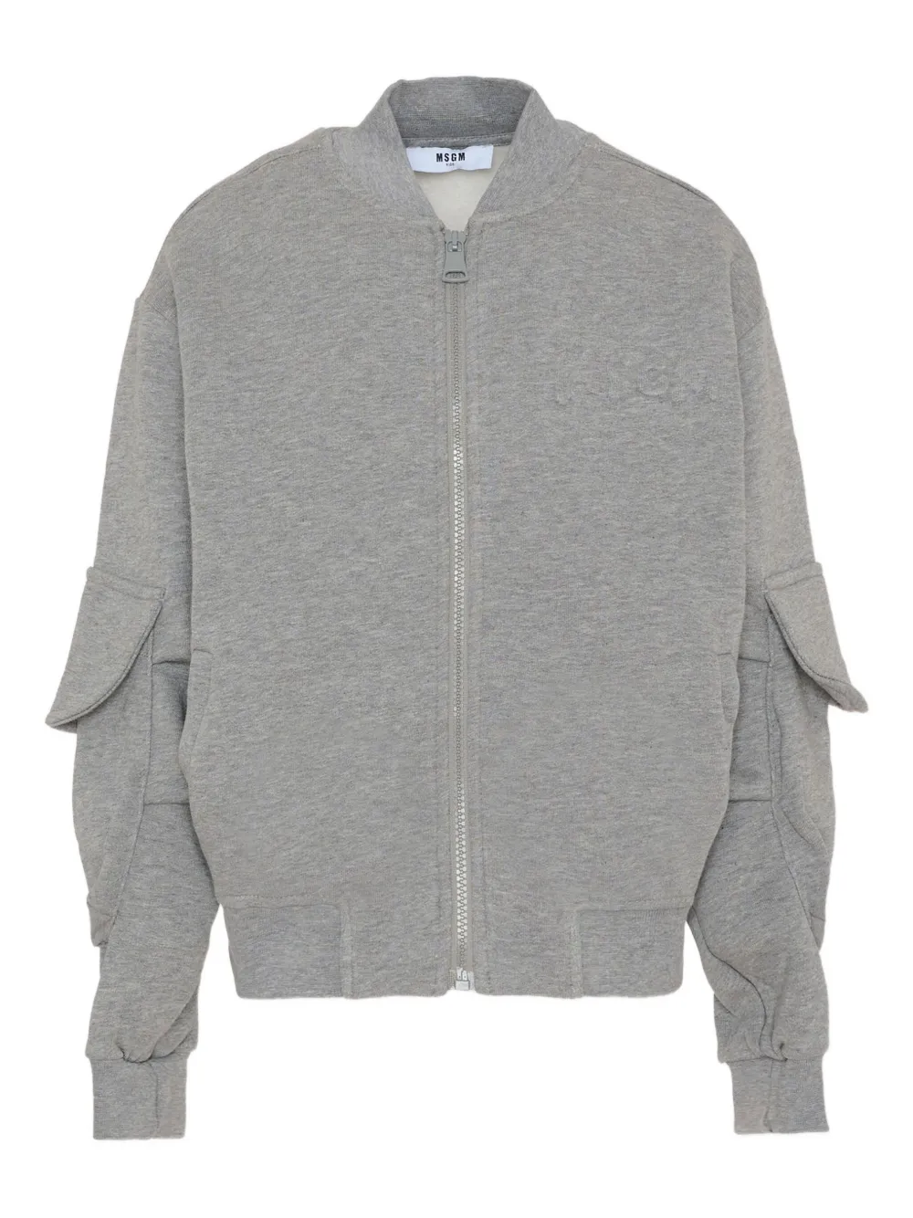 Msgm Pocket Bomber Jacket In Gray
