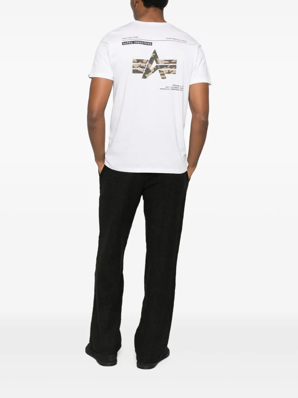 Alpha Industries Camo Label T-shirt - Wit