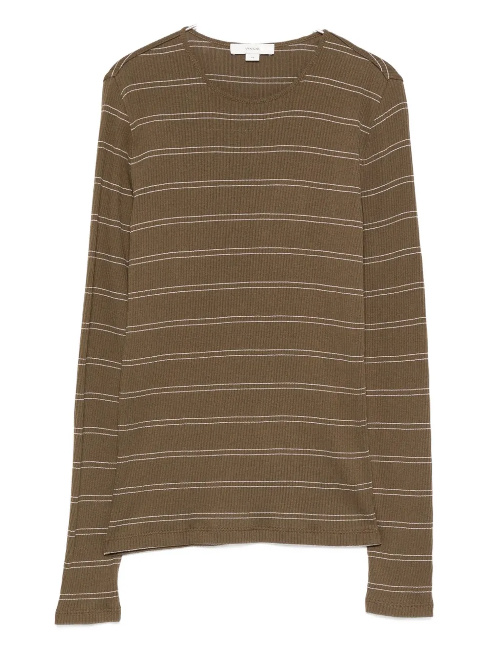 Vince striped top - Marrone