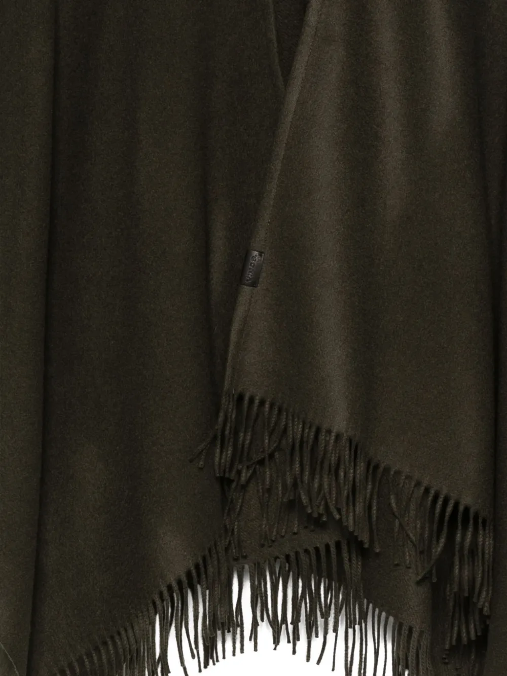 Vince Fringed Cape In Green