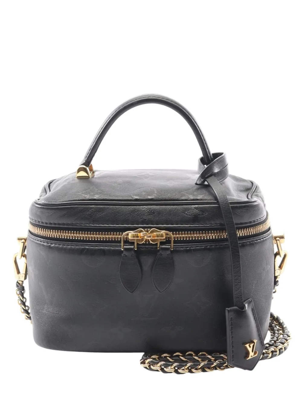 Pre-owned Louis Vuitton 2020 Monogram Ink Vanity Pm Satchel In Black