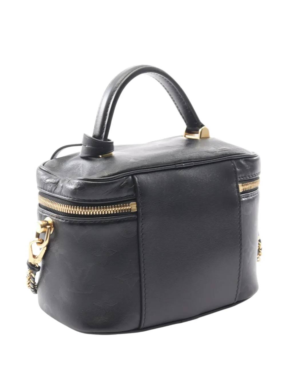 Pre-owned Louis Vuitton 2020 Monogram Ink Vanity Pm Satchel In Black