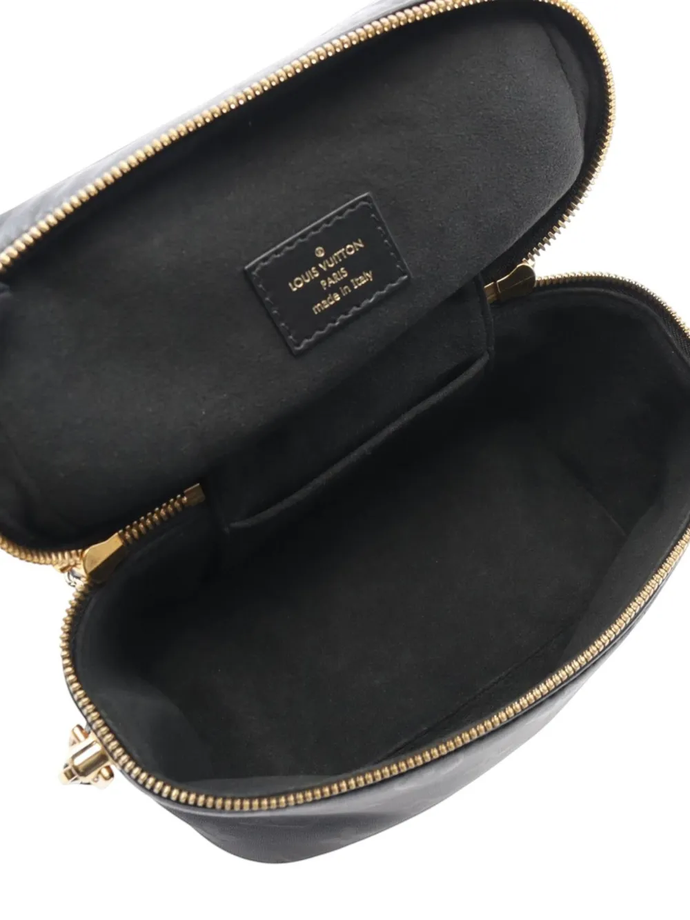 Pre-owned Louis Vuitton 2020 Monogram Ink Vanity Pm Satchel In Black