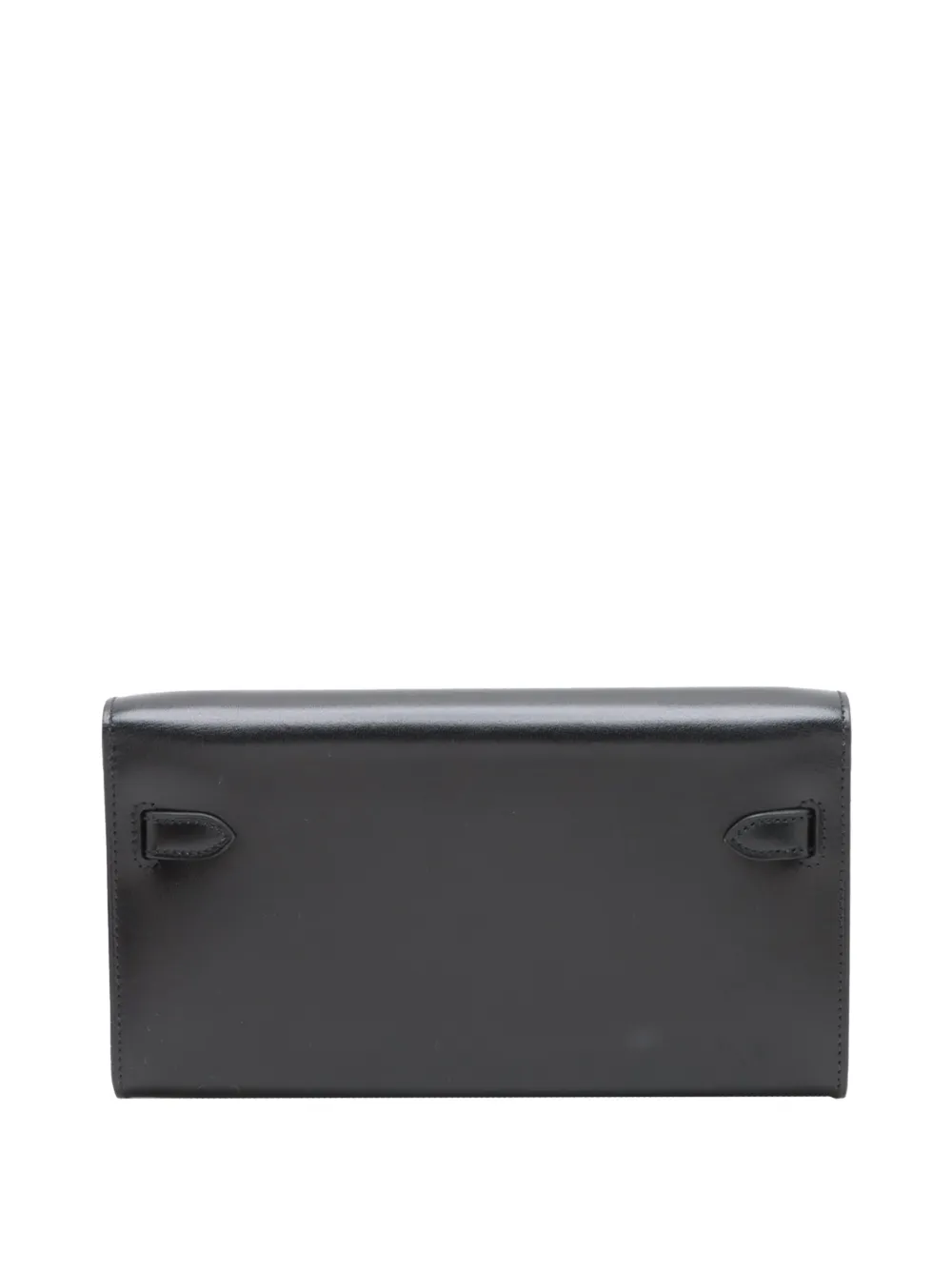 Pre-owned Hermes 2023 Tadelakt Kelly To Go Wallet Crossbody Bag In Black