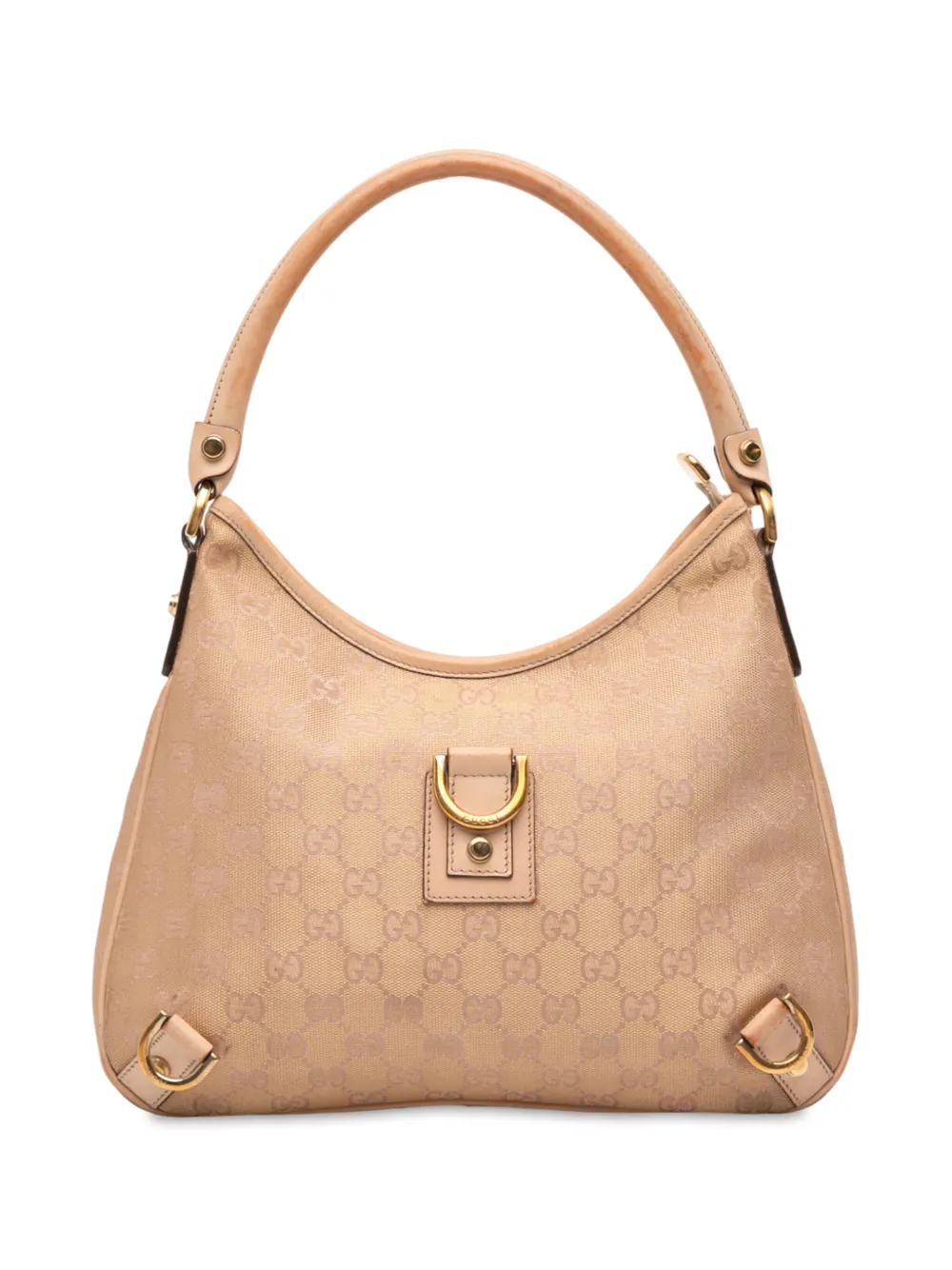 Pre-owned Gucci 2016-2025 Gg Canvas Abbey D Ring Shoulder Bag In Brown