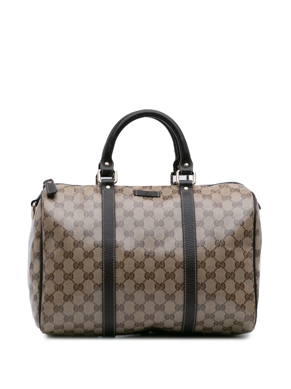 Pre-owned Gucci 2000-2015 Medium Gg Crystal Joy Boston Bag In Brown